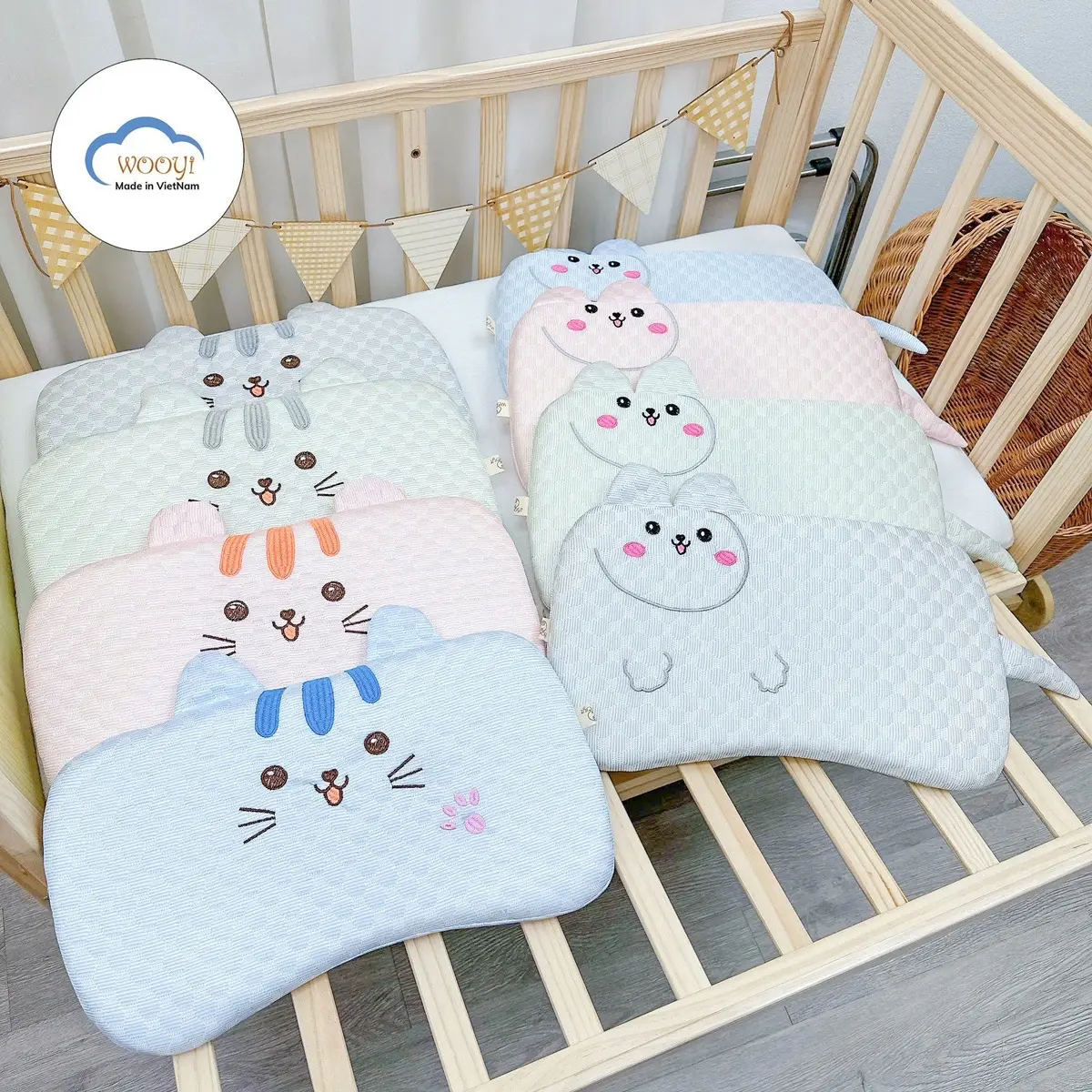GỐI CAO SU NON ĐIỀU HOÀ BĂNG  LẠNH CHO BÉ VÀ CẢ NGƯỜI LỚN -WOOYI