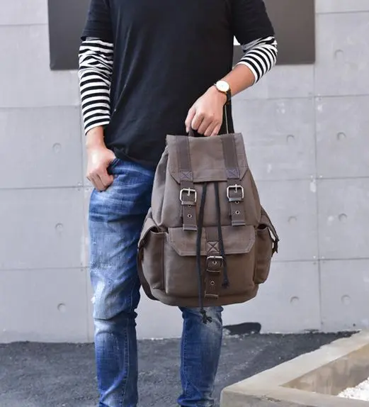 Tas Ransel Kanvas Canvas Backpack 4