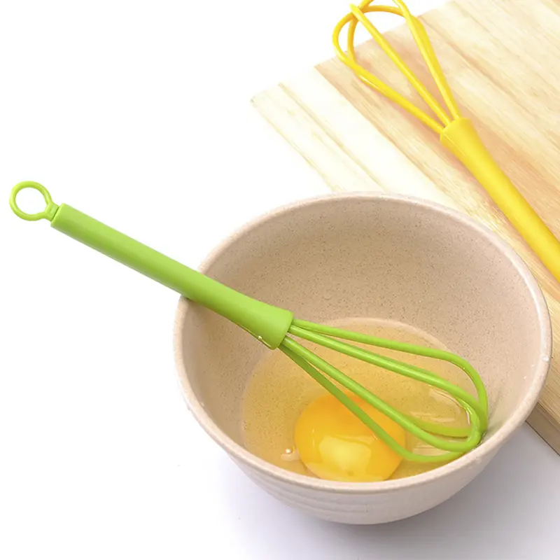 1PC Egg Beater Creative Kitchen Baking Tool Household Cream Beater Children's Manual Mini Plastic Egg Beater Food Grade Cookware