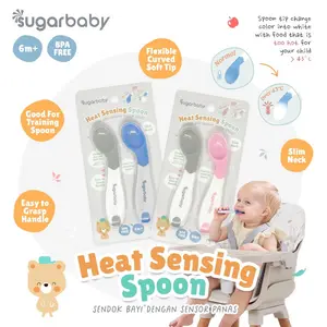 SUGARBABY Sugar baby Heat Sensing Spoon | Sendok Makan Bayi Dengan Sensor Panas isi 2pc Terbaik dan Terlaris