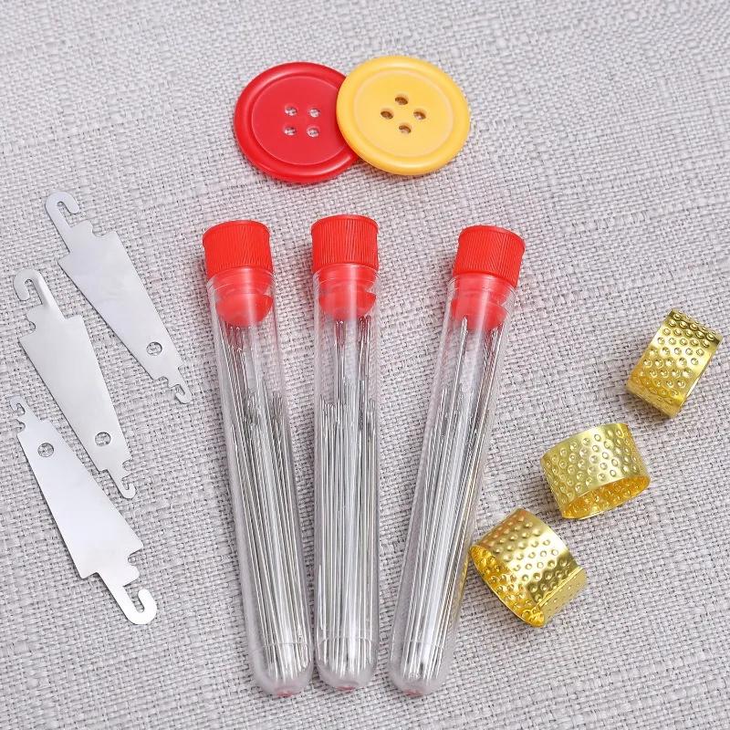 Product Introduction of 1/3Sets Multisize Blind Needle Elderly Needle-side Big Hole Hand Stainless Steel Sewing Needless Threading Household DIY Sewing Needles 14
