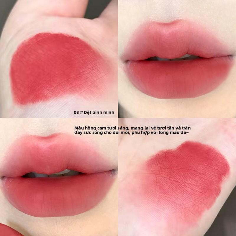 8 Màu Son Môi Velvet Matte Hàng Ngày Không Màu Thấp Tăng Cường Da Son matte lì