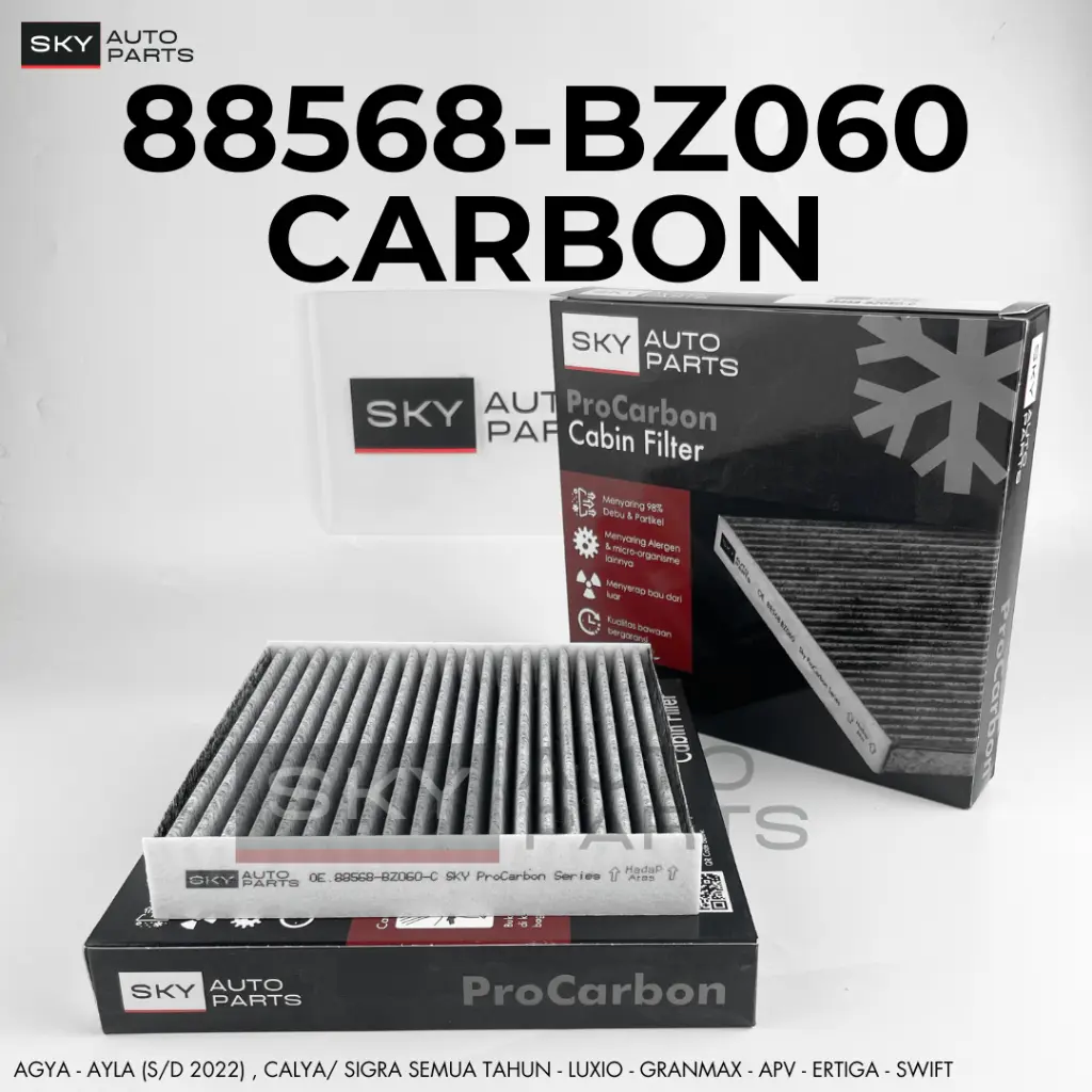 SKY Filter AC Kabin Pro Carbon Agya Ayla Calya Sigra Grandmax Luxio APV Ertiga - 88568-BZ060