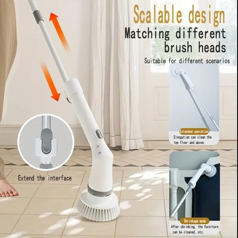 1pc Cordless Electric Spin Scrubber,Cleaning Brush Scrubber for