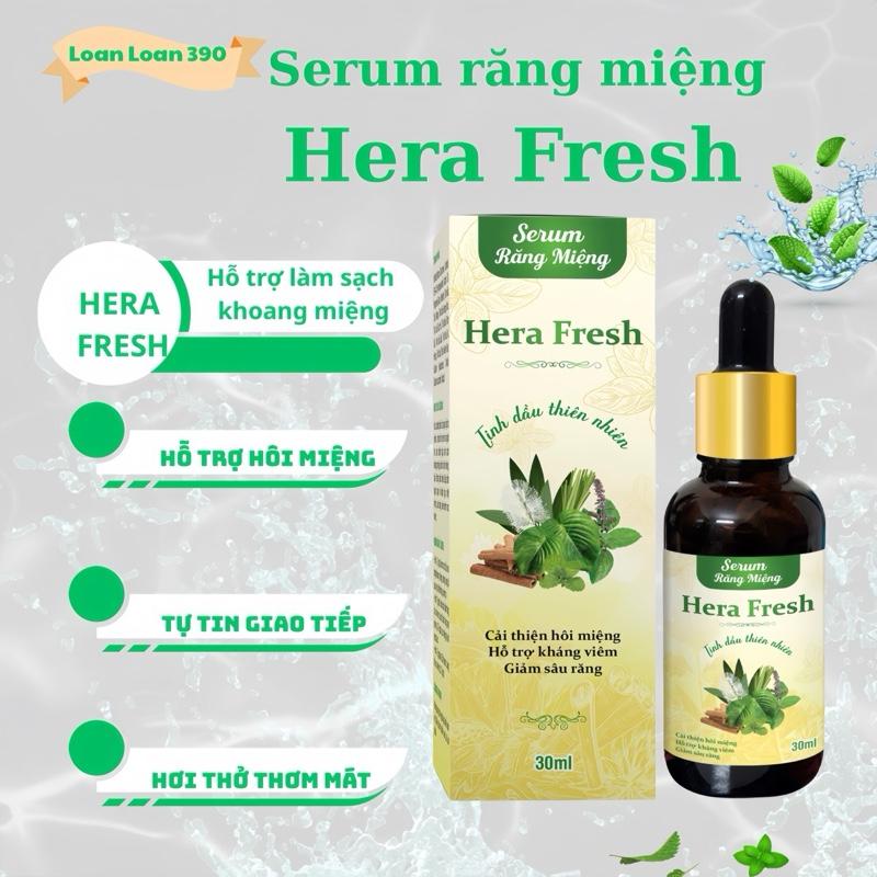 [Deal Hời]: Serum hỗ trợ khử hôi răng miệng HERA FRESH 30ml -Làm sạch khoang miệng tốt- Xịt thơm miệng-Nuớc súc miệng hỗ trợ hôi miệng-Tặng 1 bàn chải đánh răng mềm-Bàn chải than tre hoạt tính -Hàng Chính Hãng.