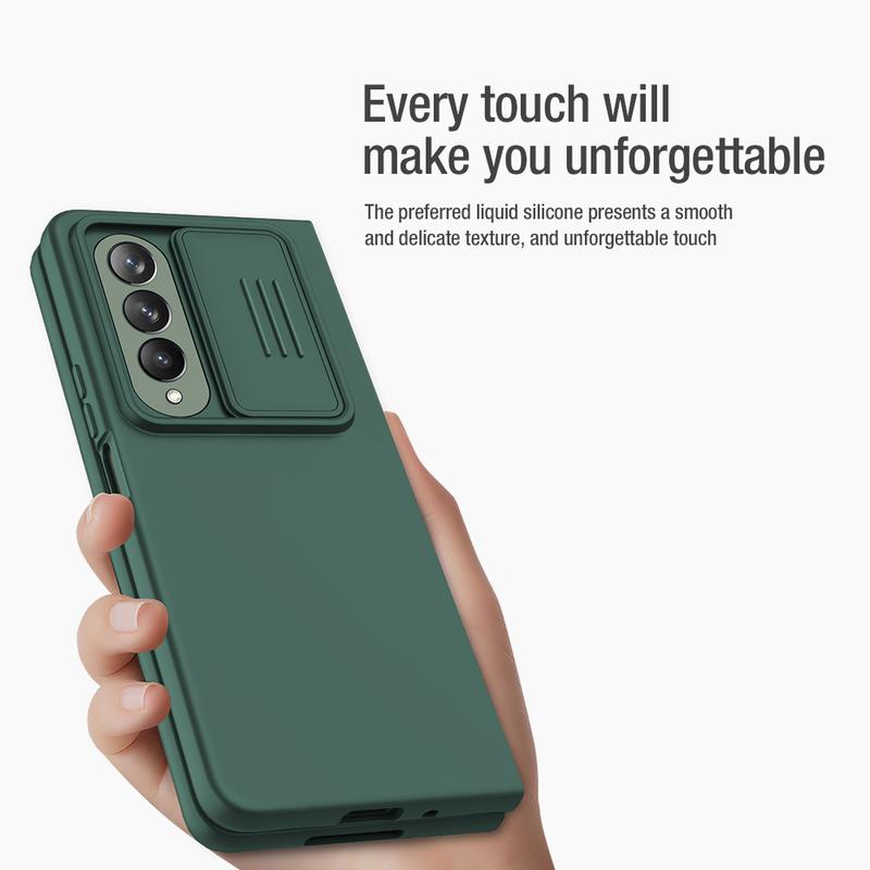 Product Introduction of NILLKIN for Samsung Galaxy Z Fold 4 Case with Slide Lens Protection, Slim Impact-Resistant Shockproof Silicone material Protective Case Cover 3
