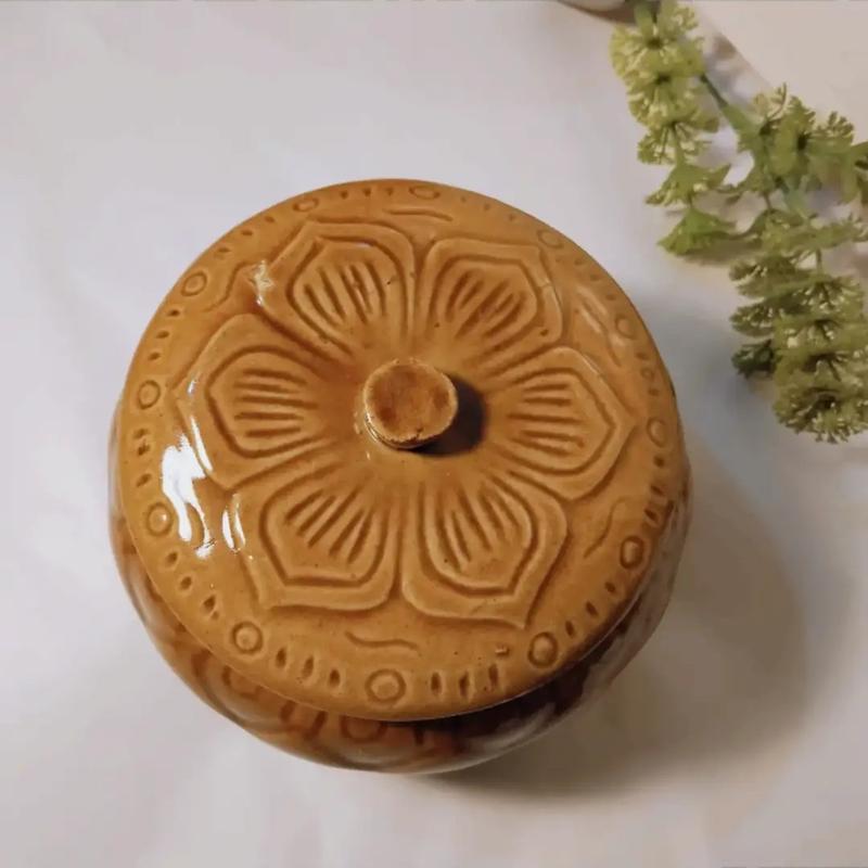 Âu Sứ Đựng mỡ  - Muối - Mẻ. Chất Liệu Sành Sứ Bát Tràng (Âu To 1.5 Lít - Âu Nhỏ 0.7Lit - Âu Nhỡ 1.1Lit) 5