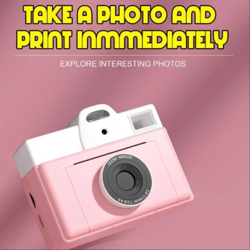 KGG Instant Print Camera, USB Rechargeable Digital Camera with Lanyard, Instant Photo Student Printing Camera Toy, Gift for Boys & Girls 4