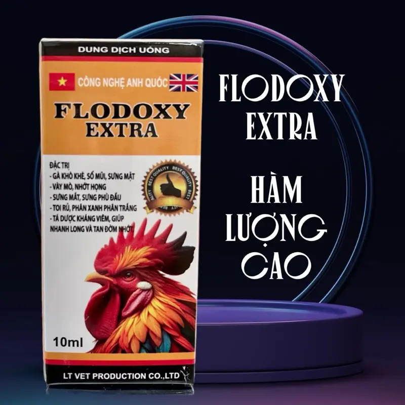 FLODOXY EXTRA HÀM LƯỢNG CAO, TRỊ GÀ KHÒ- HỘP 1 LỌ 10ml