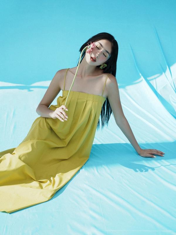 XÉO XỌ Đầm Eugene Dress chất liệu cotton pha tencel dáng suông hai dây