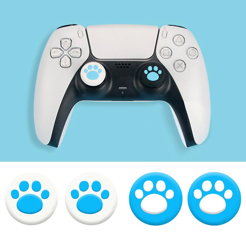 Tay Cầm Que Ngón Tay Cái Bằng Silicon, Dễ Thương, 2 Cái, Cho Nắp Bộ Điều Khiển PS4 / PS5, Bảo Vệ 2