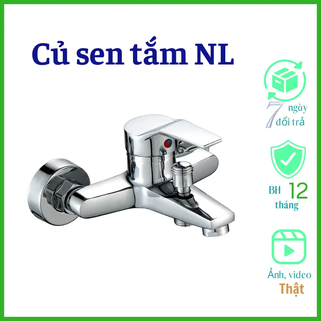 Sen tắm nóng lạnh, bộ sen tắm vòi hoa sen, bộ củ sen hợp kim mạ crom, củ sen tắm giá rẻ