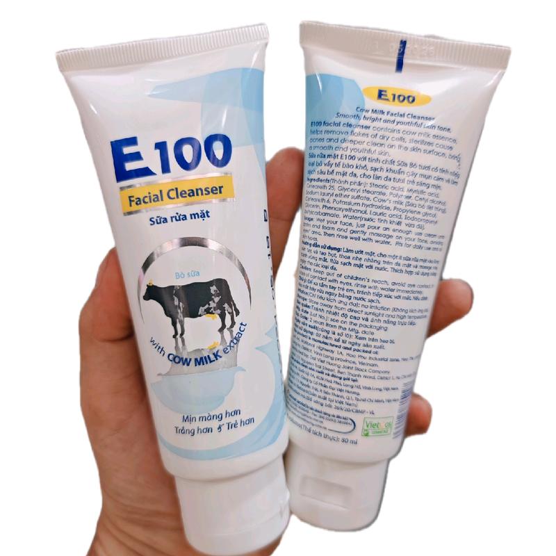 Combo 2 Tuýp Sữa Rửa Mặt E100 Bò 80g x 2 tuýp