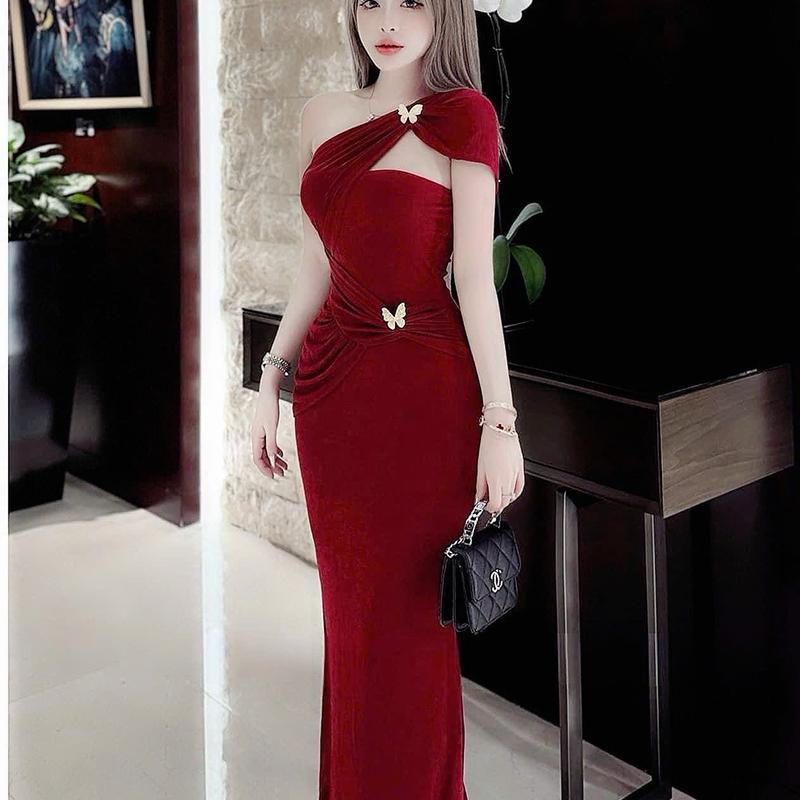 ĐẦM BODY NỮ,TÔN DÁNG KÈM TANG CÀI HỒ ĐIỆP, CHẤT THUN NHỦ CO GIÃN, SANG TRỌNG,ĐI TIỆC , FREESZE Dress Women 2
