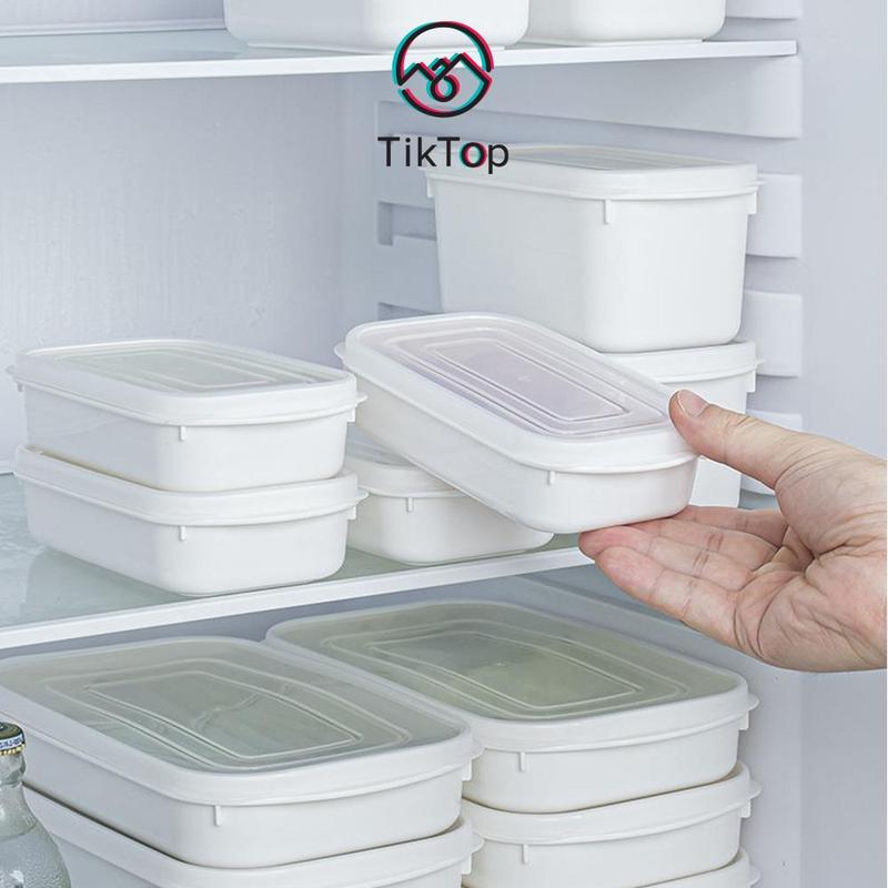 Tiktop Japanese Fresh-keeping Box Food-Grade Refrigerator Storage Box for Vegetables Fruits Frozen Meat Organize Microwave 8