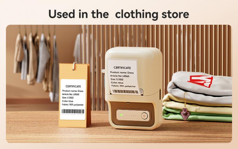 Product Introduction of NIIMBOT B21/B1 Label Printer Portable Sticker Printer Thermal Printer, Price Tag Printer Jewelry Printer Baking Printer For Store Office Home 48