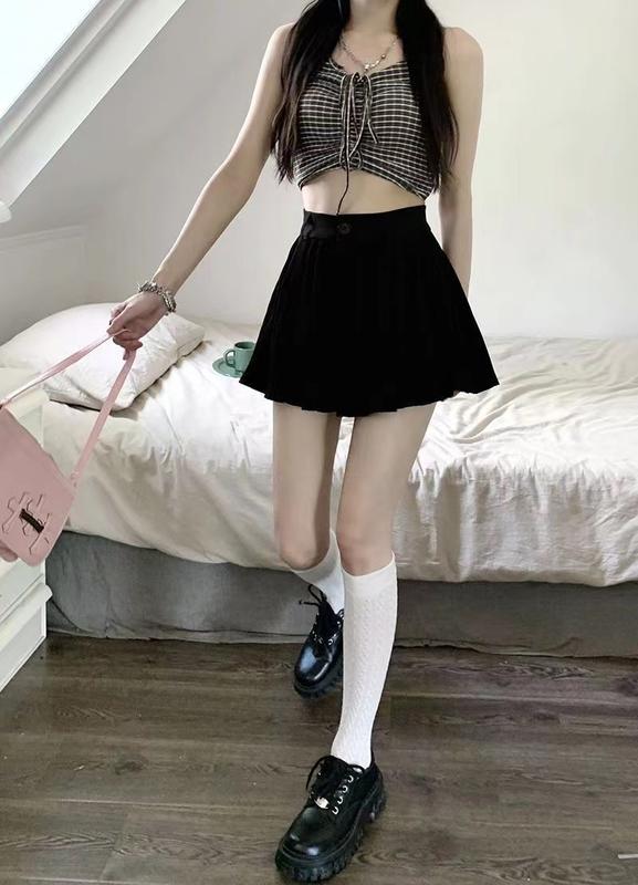 Product Introduction of M-4XL Wide-Leg Skort 40-100kgluomandss in Stock Shorts Women 2023 New Summer Outerwear Summer Pleated A- line Skirt Women's Small High Waist Wide-Leg Skort plus Size Extra Large Size Oversize Fat Big Size Women Shorts Bottom Pants Style Lingerie 19