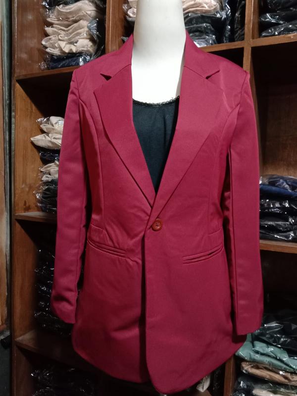 JAS PPNI WANITA/ JAS PERAWAT WARNA BARU/JAS PPNI BURGUNDI LOGO BORDIR Blazer Panjang 5
