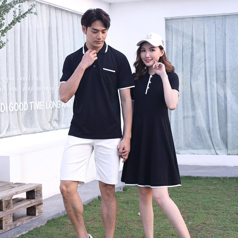 Hi Mia's Shop | Spring and Summer New Internet Celebrity Parent-Child Dress Summer Classic Style Mother-Daughter Dress Short Sleeve Couple Suit 2
