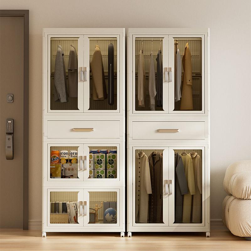Product Introduction of Folding Wardrobe Home Bedroom Storage Cabinet Children's Clothes Storage Cabinet Simple Large Capacity Combination Organizer Cabinet 8
