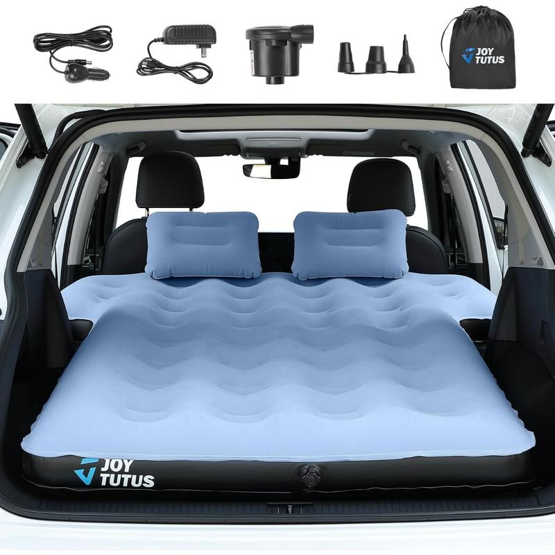 TikTok Shop Air Mattress for Car Camping Upgraded Flocking and Extra Thick Oxford Surface Car Air Mattress SUV Camping Tent Accessories with 2 in 1 Air Pump 2 Pillows Carry Bag Camel