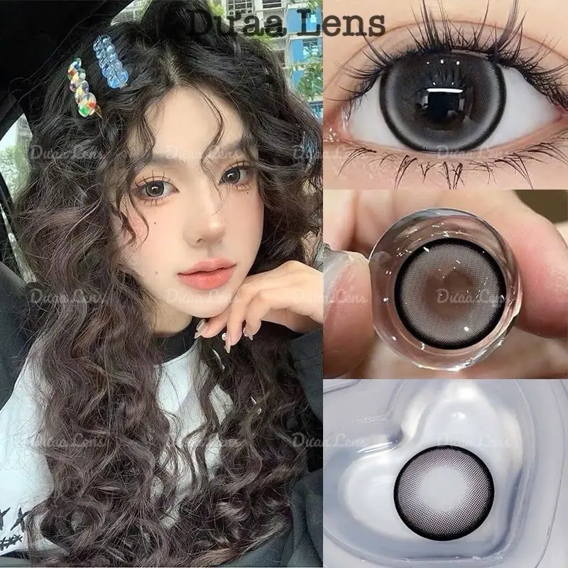 DƯAA LENS - Kính Áp Tròng Xám Milk Gray Giãn Tròng To Tây 1