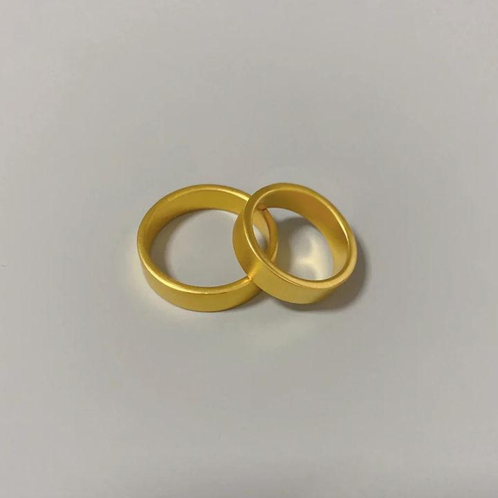 Product Introduction of Cincin Keluli Titanium, Warna Emas, Warisan Purba, Pewarna Emas, Untuk Lelaki dan Wanita, Cincin Pasangan, Berus, Versi Lebar 4mm, Cincin Jari Kecil, Dijual oleh Kedai Emas, Sama seperti Gaya Asal 9