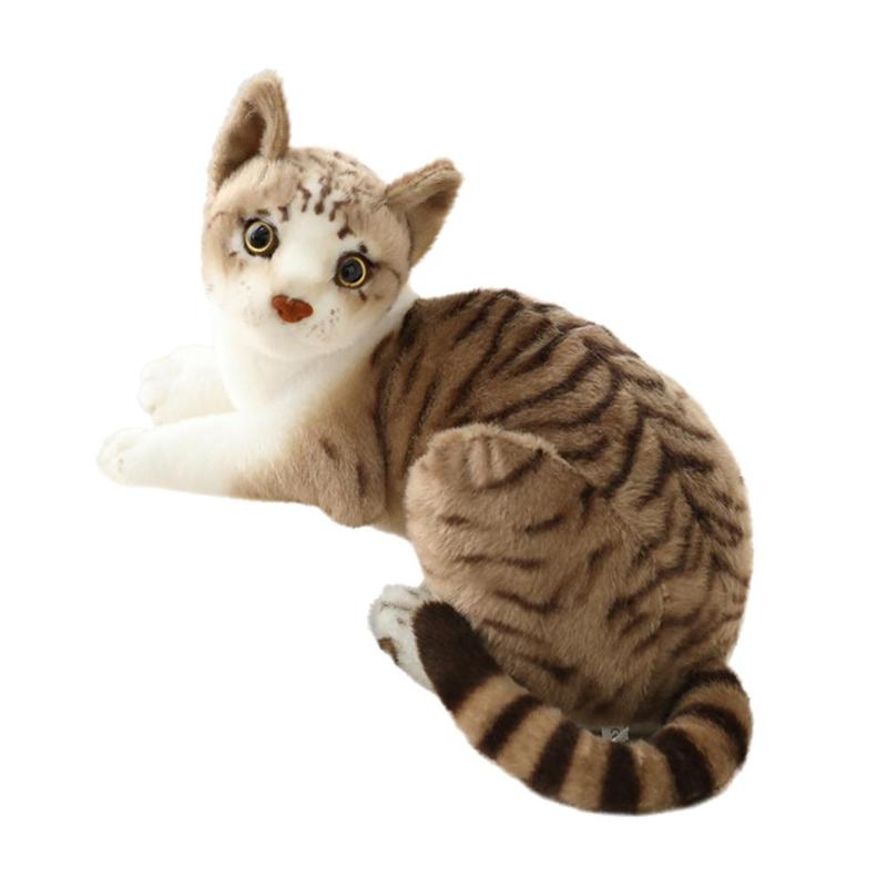 Product Introduction of Simulation Cat Plush Toy Simulation Cat Realistic Short Plush Doll Doll Cat F8F6 15