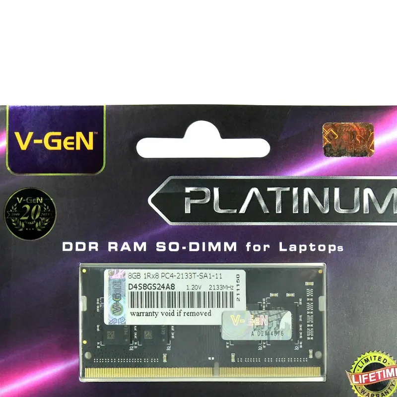 RAM DDR4 SODimm V-GeN 8GB PC25600/3200Mhz Memory Laptop VGEN