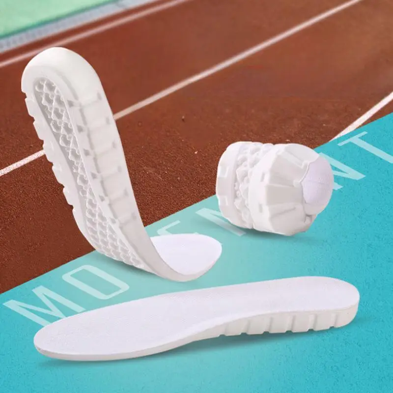 Insoles for men and women increase in height and shock absorption, insoles for running, high elasticity, breathability, anti slip, and shear resistant casual insoles