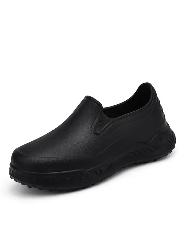 Men's Business Solid Color Slip on Low Top Shoes, 2024 New Style Casual Comfortable Non-slip Work Shoes for Daily Wear, Perfect for Men for Outdoor & Indoor 0