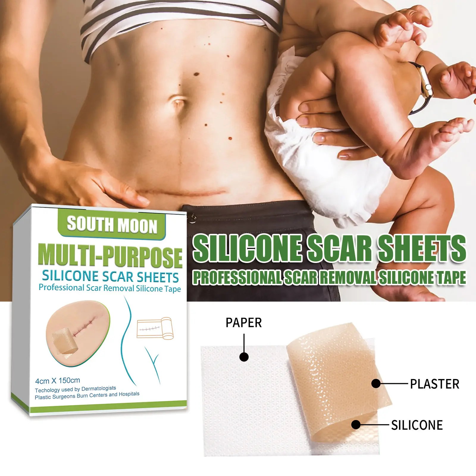 South Moon Skin Repair Patch for Lightening Blemishes and Acne with Gentle Ingredients - Daily Care for Repair and Fading Scars - Manicure, Nails Manicure Nails Nail Art Cutics Silicone