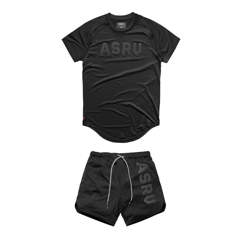 Bộ đồ tập gym nam ASRV thun lạnh co giãn 4C,quần áo gym nam đẹp - Top