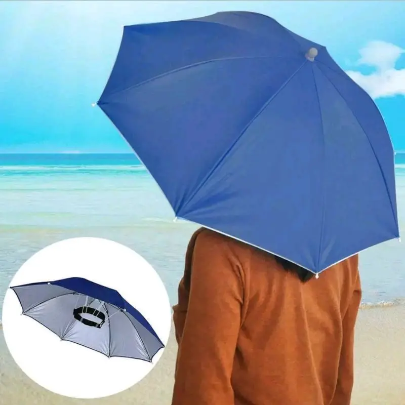 Topi Payung / Payung Kepala / Payung Mancing Diameter 60 cm