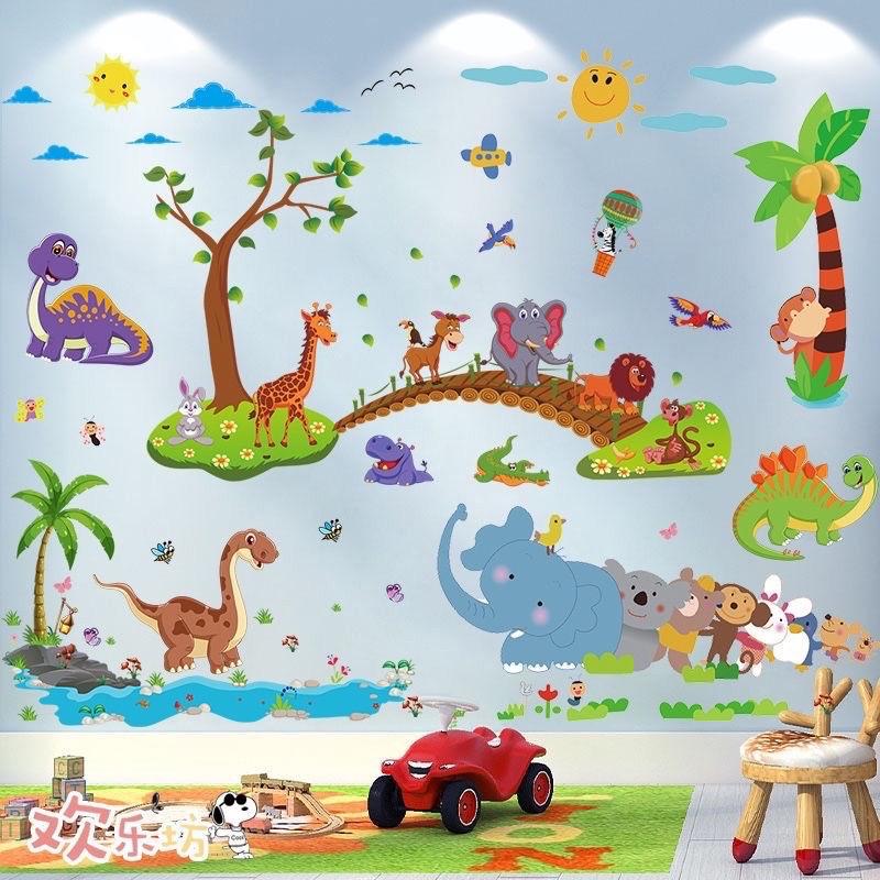 Combo 3 tấm thú ghép dán tường cho bé tích cơ idako 3d sticker