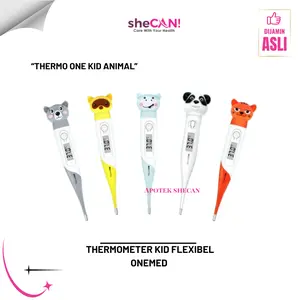Thermometer KID ONEMED FLEXI - ALAT UKUR SUHU TUBUH Digital Bebas Mercury dengan Tip Lentur Akurasi Tinggi dan Layar LCD Lebar
