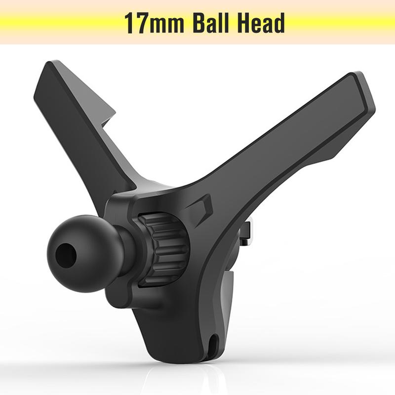 Car Air Vent Clip Cell Phone Holder Universal 17mm Ball Head Car Air Outlet Hook Clamp Accessories For Magnet Car Phone Bracket Smartphone Cellphones Mount Stand 7