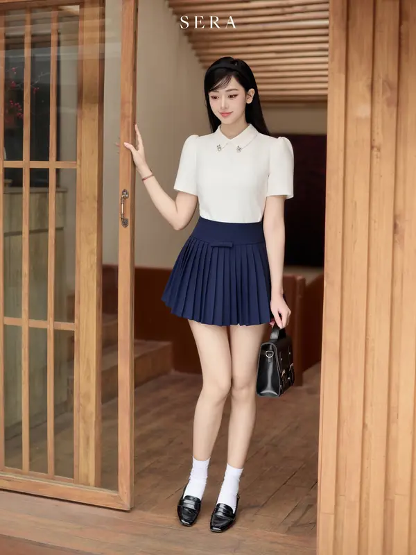 SERA - Áo trắng có cổ tay bồng YURI 5