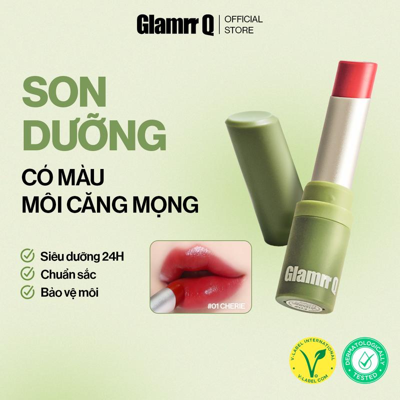 Son Dưỡng Có Màu Thuần Chay Glamrr Q Vegan Super Lip Balm 4.5g Mỹ Phẩm Cosmetic Son Môi Trang Điểm