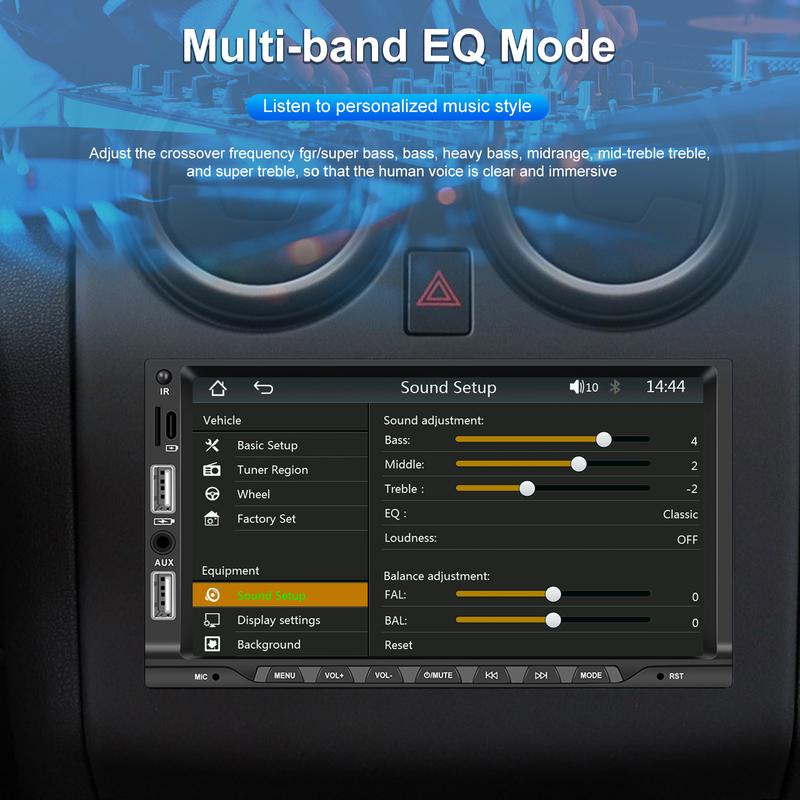 Product Introduction of Compatible with 7inch Dual-Socket MP5 Player - Wireless CarPlay with Microphone for Car Central Control Integrated System 44