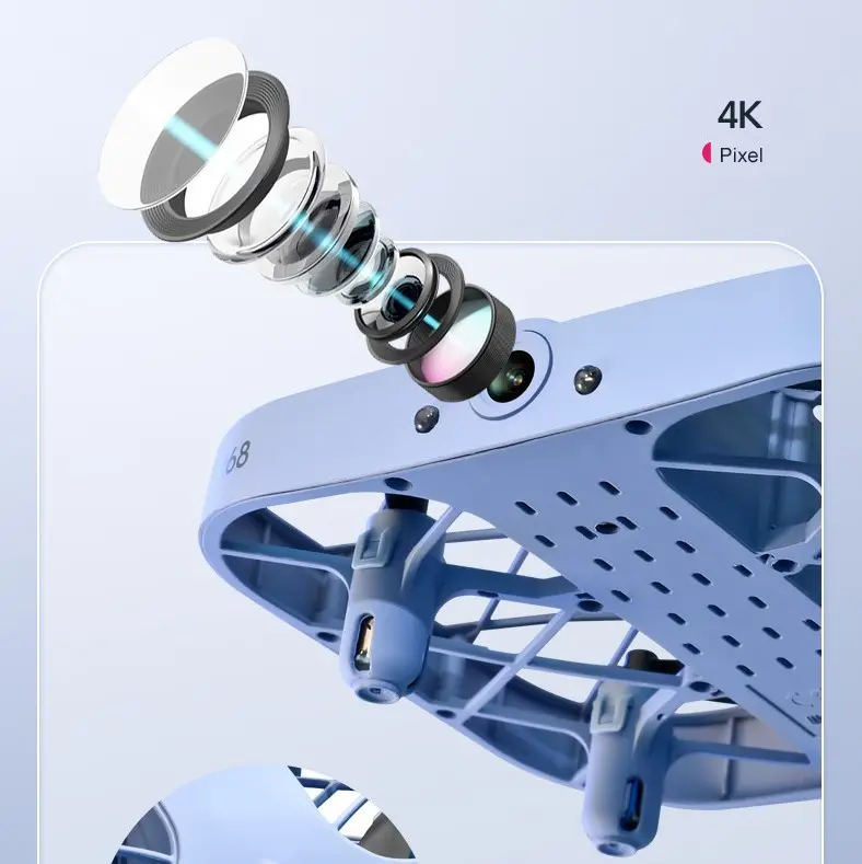 Flycam H107 [JJRC] Flycam Camera HD, máy bay điều khiển từ xa, Máy bay không người lái nhỏ gọn, kiểu dáng lạ mắt, cuộn tròn 360 độ, 3 cấp tốc độ di chuyển, quay vòng quanh mục tiêu, quay tròn quanh vị trí Drone Chụp Ảnh 5