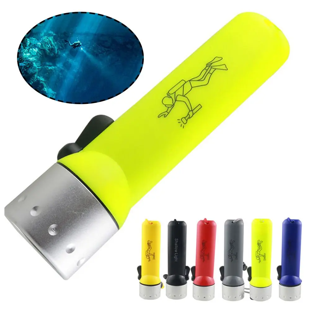 Đèn pin lặn dưới nước LED, Chuyên nghiệp, với dây tay, Đèn pin lặn có bình dưỡng khí, Phụ kiện lặn, Đèn lặn