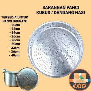 SARANGAN PANCI KUKUS / DANDANG NASI UKURAN 20, 22, 24, 26, 28, 28, 30, 32, 33, 36, 40CM BAHAN ALUMINIUM TEBAL