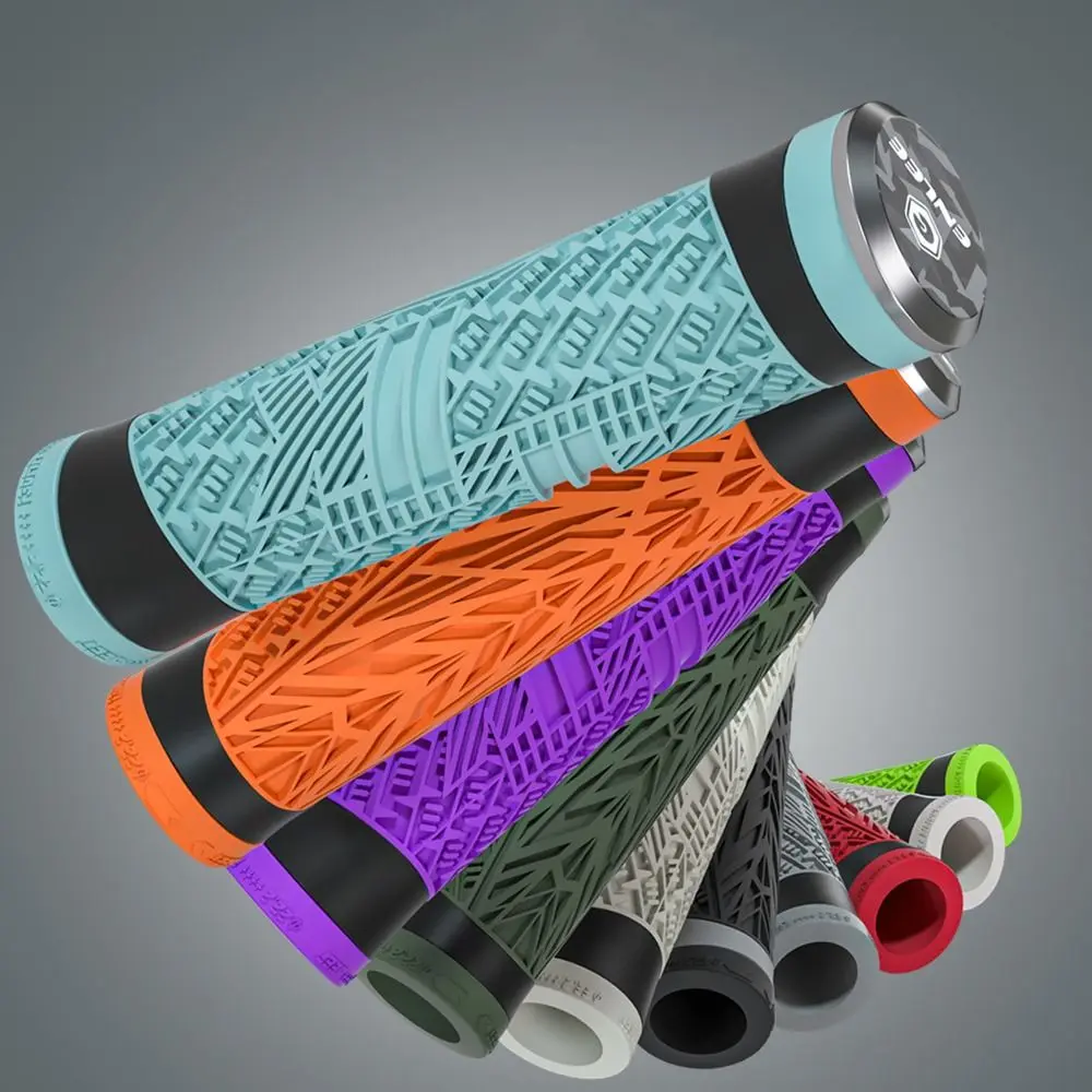 Uookin New Silicone Silicone Bike Grips 10 Colors Non-slip Bicycle Handle Bar Grips Ultralight Shockproof Handlebar Cover Cycling Accessories