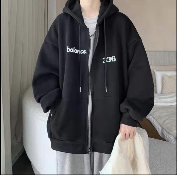Áo khoác nỉ khóa, áo khoác hoodie nỉ mũ 2 lớp form thoải mải mặc 4 màu trong năm 6