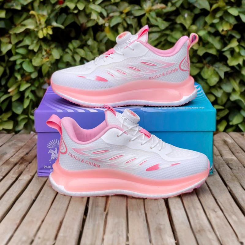 Giày Thể Thao Nam Nữ Chạy Bộ Aerobic Đế Nhẹ WKX-666 Cam Đào Sneaker Sport Tập Thể Dục Tập Chạy Bộ