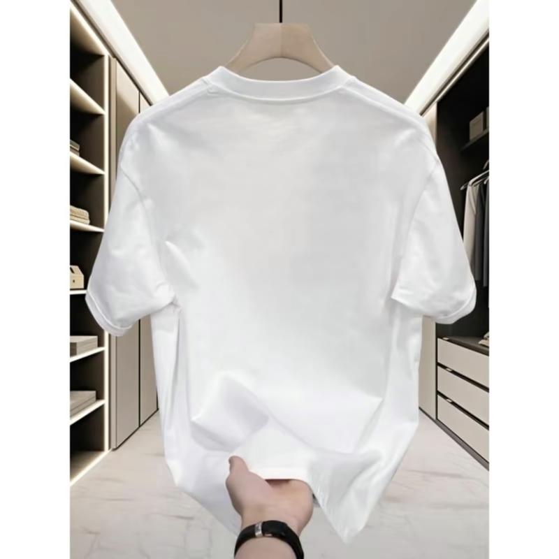 Cặp đôi tay ngắn nam và nữ cởi mở áo thun thời trang mùa hè nhãn hiệu thời trang cotton nguyên chất 5
