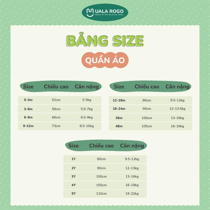 Bộ Nỉ Dài Tay Họa Tiết Động Vật Chất Liệu Cotton Cho Bé Từ 1-5Y UalaRogo UR 3640 6
