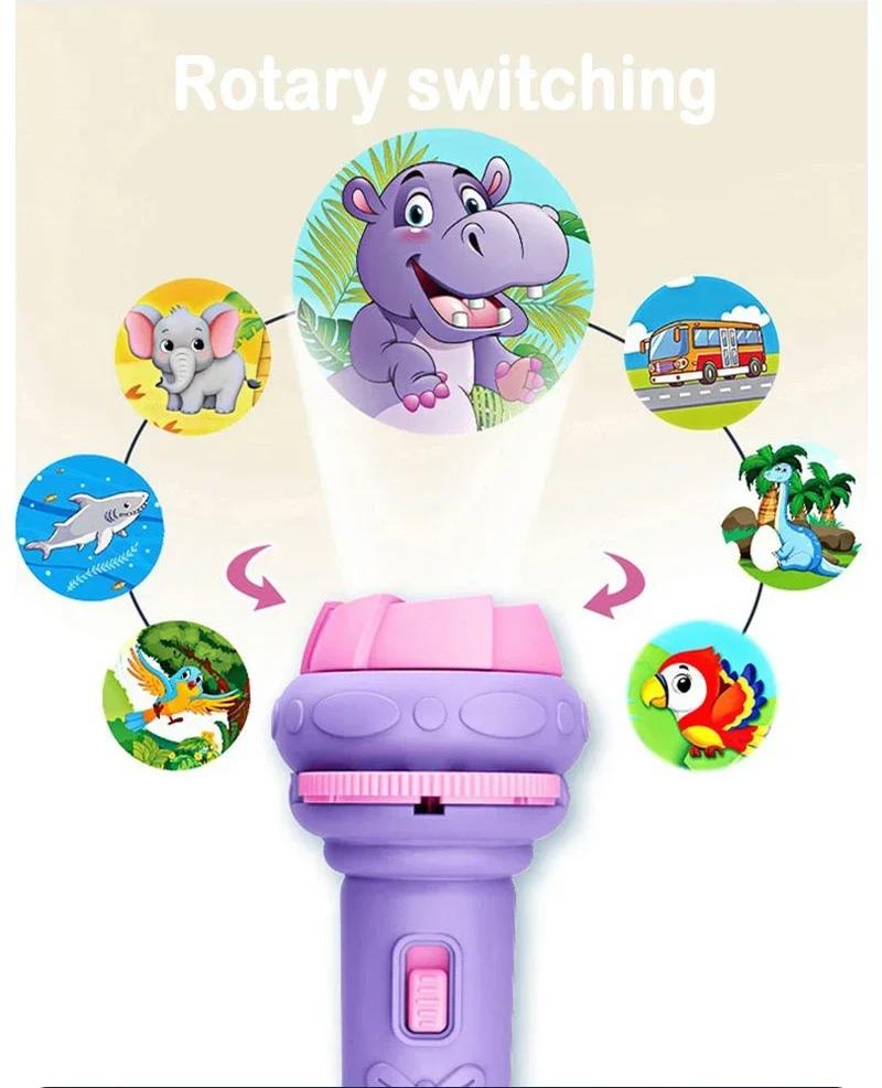 Product Introduction of Đèn Pin Máy Chiếu Cho Em Bé Với 80 Mẫu, Đồ Chơi Đèn Pin Chiếu Hình Cho Trẻ Em, Sách Truyện Trước Khi Đi Ngủ, Đồ Chơi Chiếu Sáng Giáo Dục Sớm 19