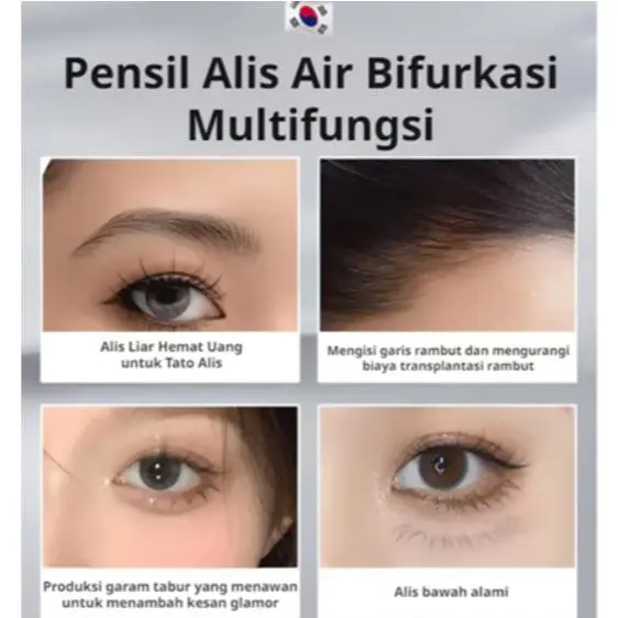 cod&ready 2 Points Eyebrow Pen/ Waterproof Dan Tahan Lama 2 Tip Eyebrow Pencil/Long Lasting Anti Luntur Natural Eyebrow INDAHPUTRIMALL 2